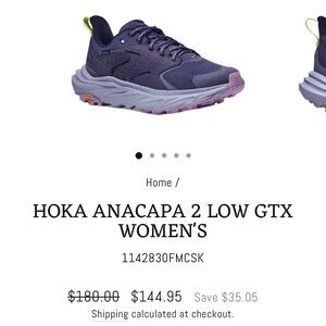 Hoka Anacapa 2 Low GTX Women's Shoes - Dark Purple